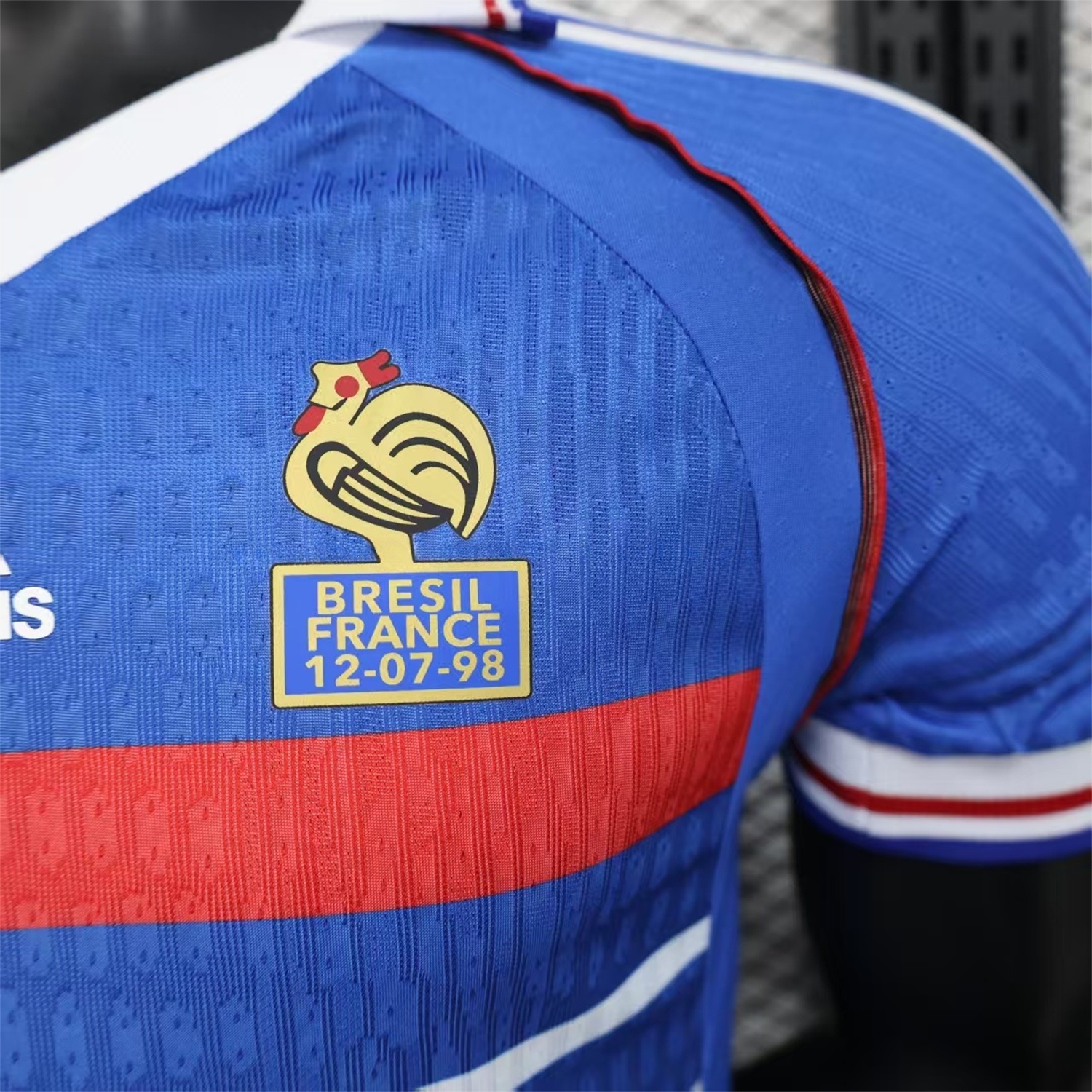 Retro France 1998 Home Blue Jersey - Player Version - UnitedFutballJersey