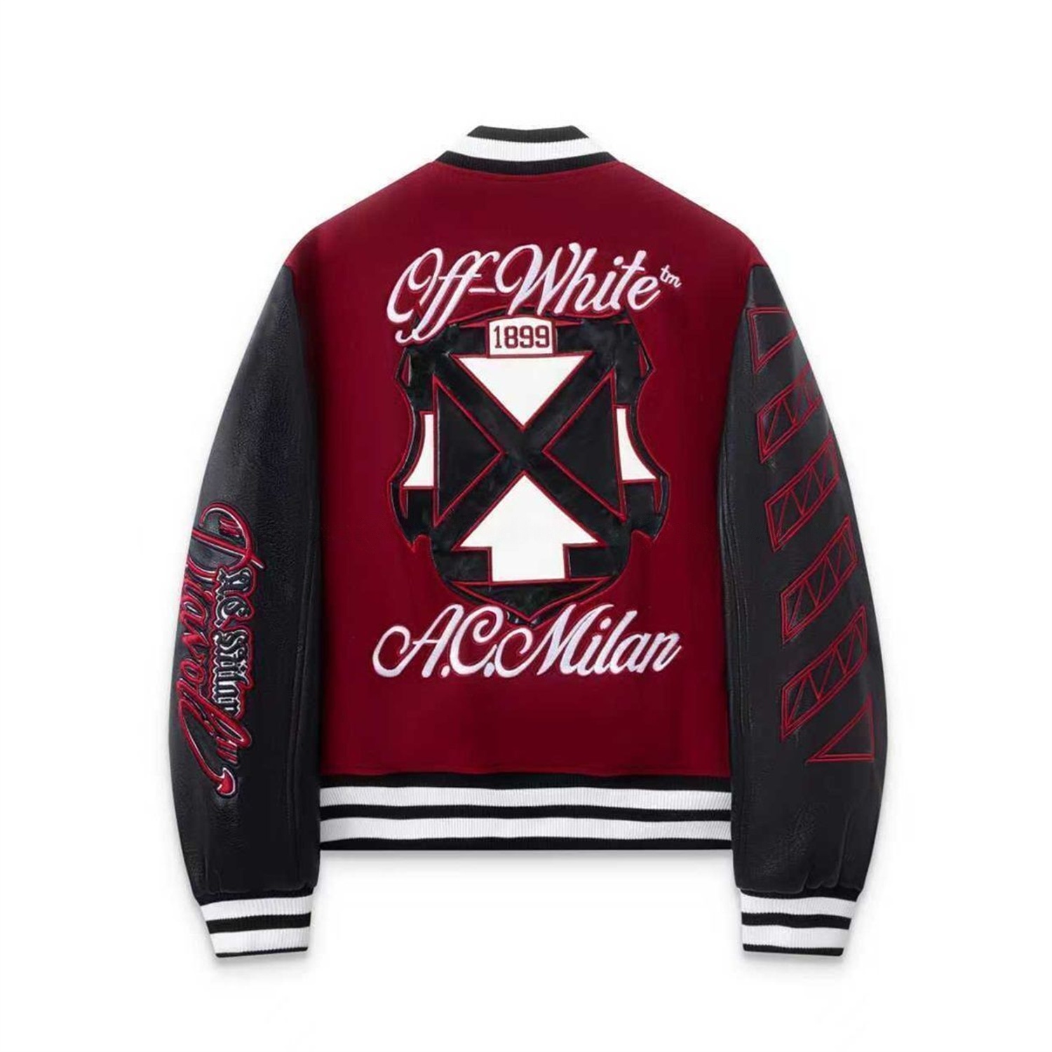 AC Milan 25-26 Off-White Warm Windbreaker Jacket - Wine Red And Black - UnitedFutballJersey