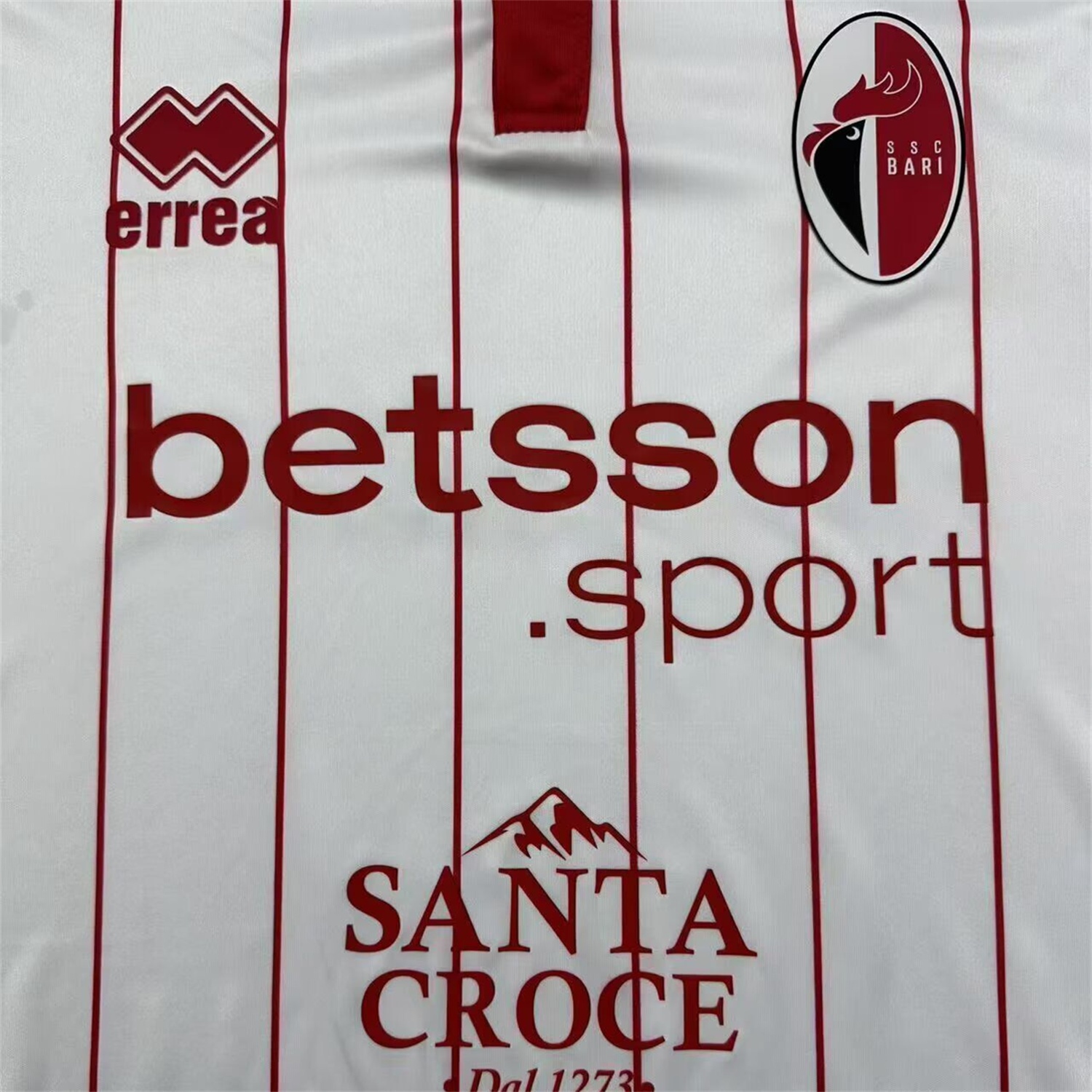 SSC Bari 25-26 Home White Jersey - Fans Version - UnitedFutballJersey