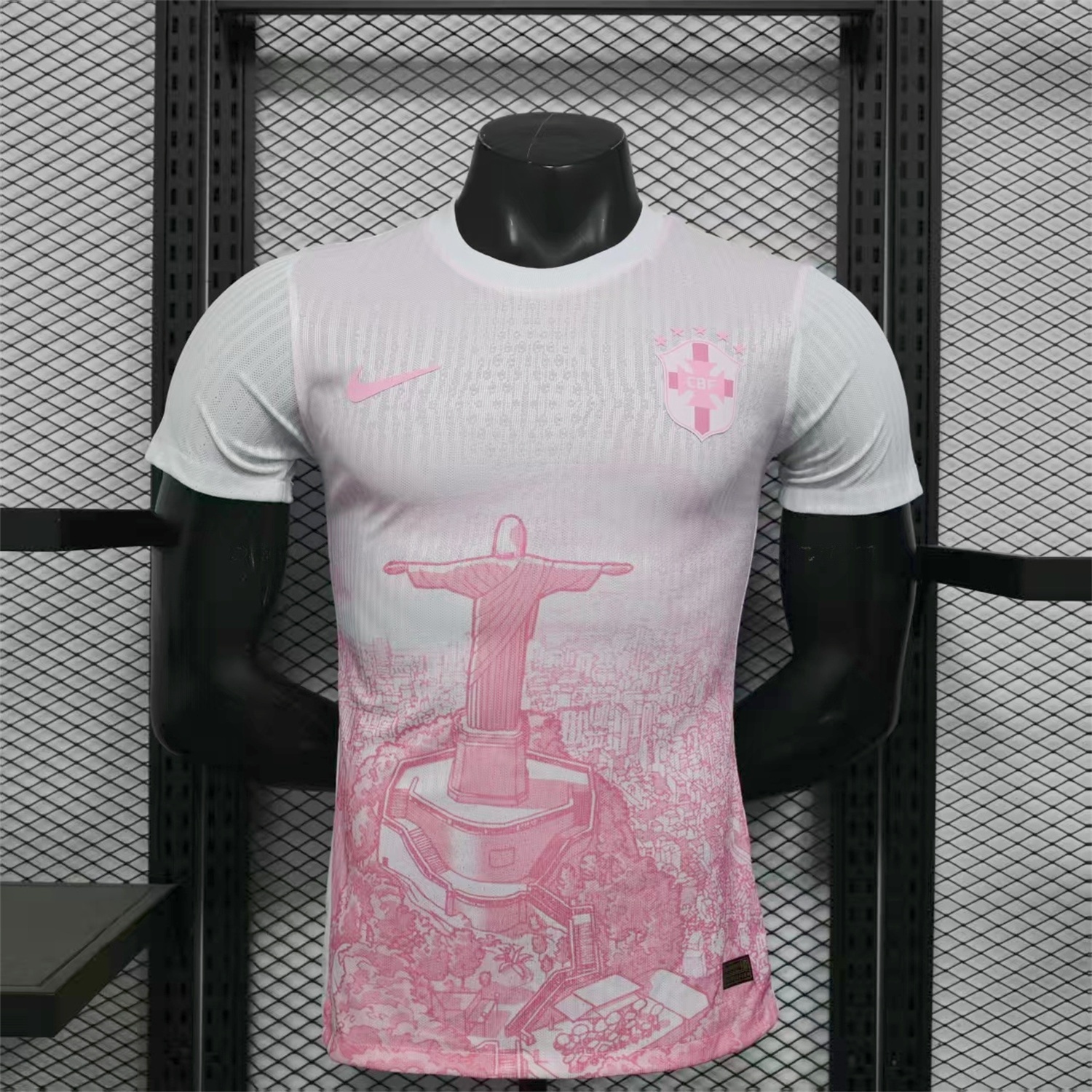 Brazil 25-26 Pink White Jesus Statue Special Jersey - Player Version - UnitedFutballJersey