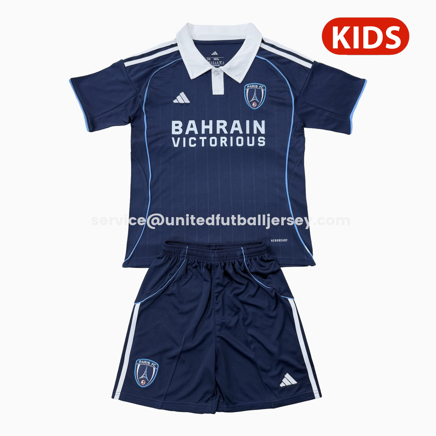 Paris FC 25-26 Home Kids Kit - UnitedFutballJersey