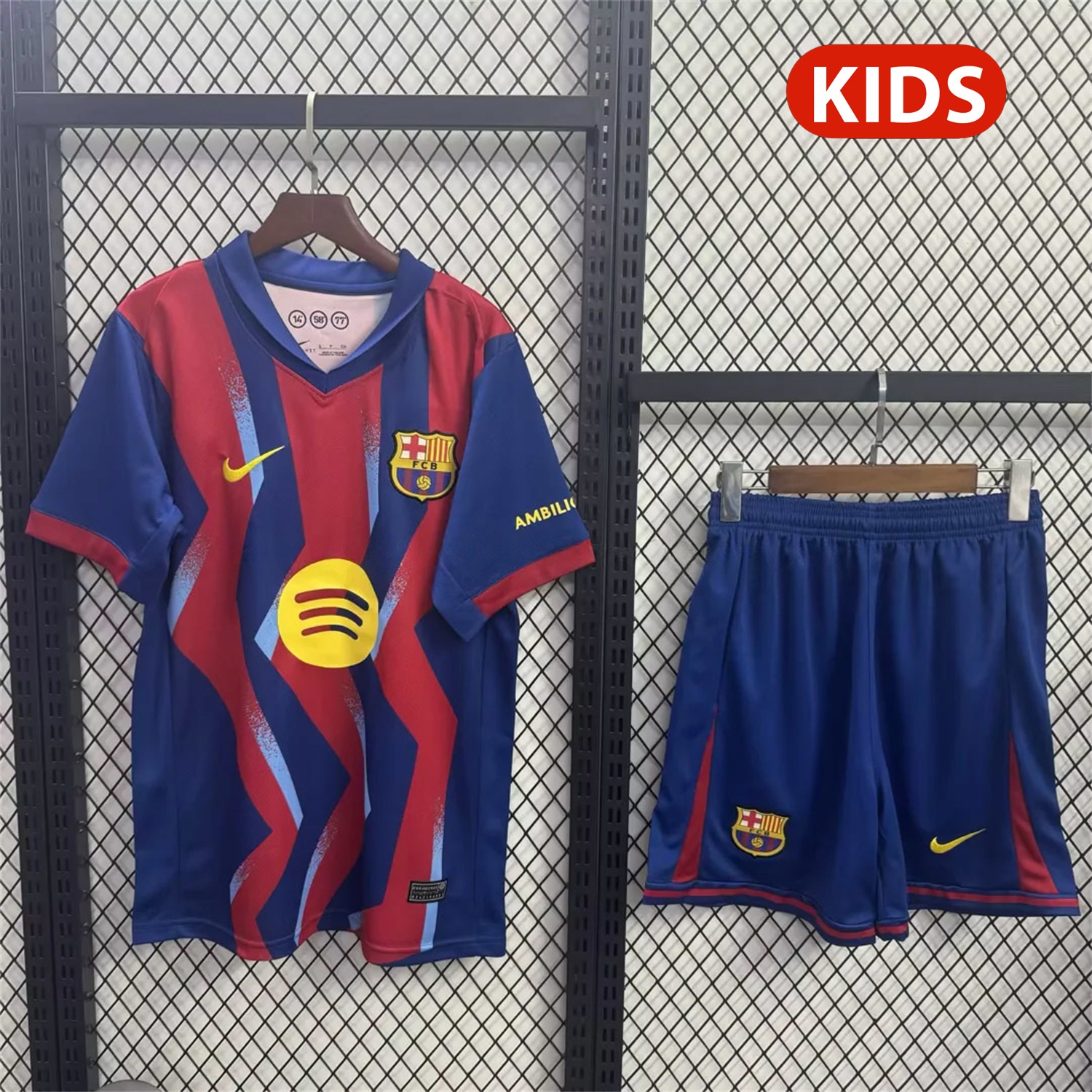 Barcelona 25-26 Fourth Kids Kit - UnitedFutballJersey