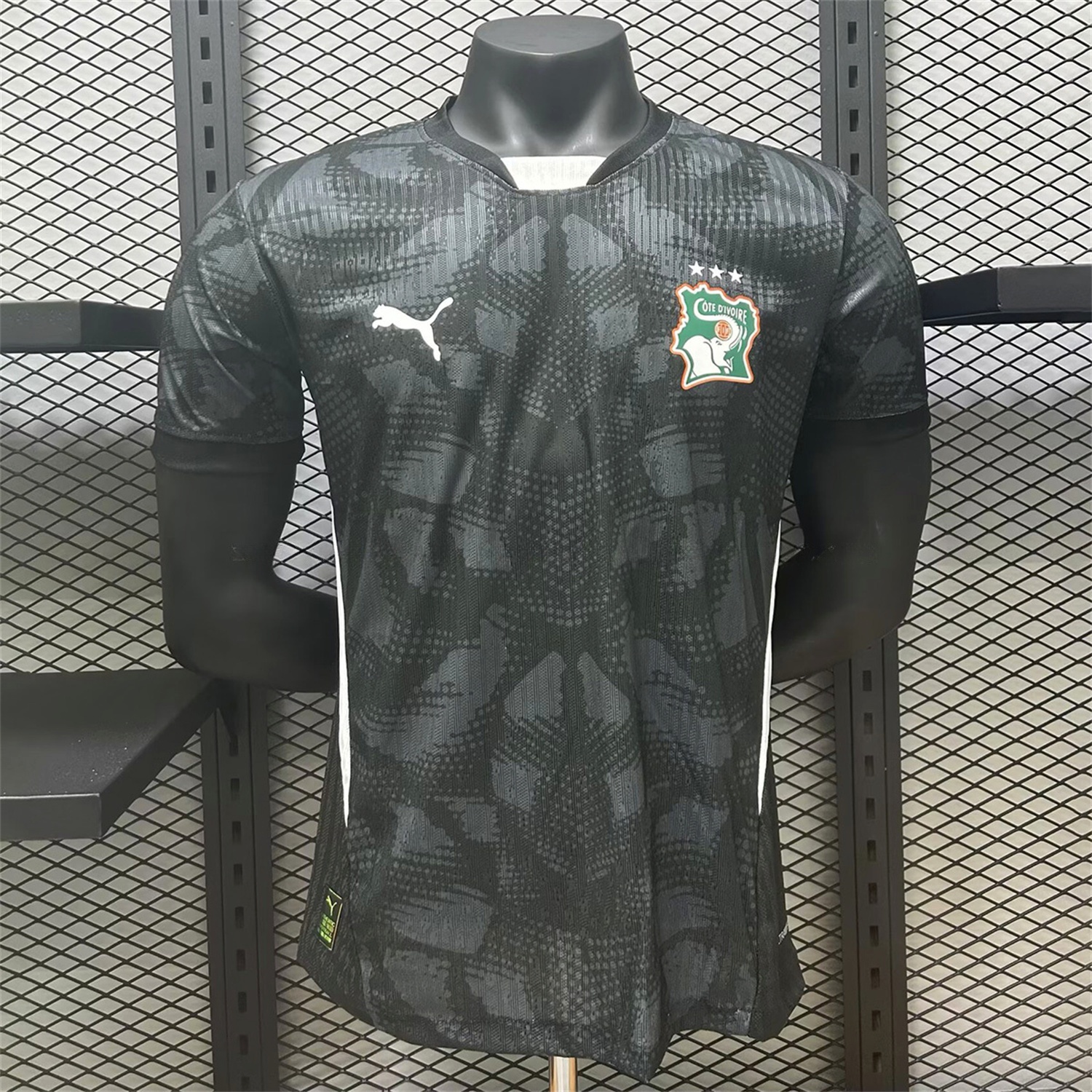 Ivory Coast 25-26 Goalkeeper Black Jersey - Player Version - UnitedFutballJersey