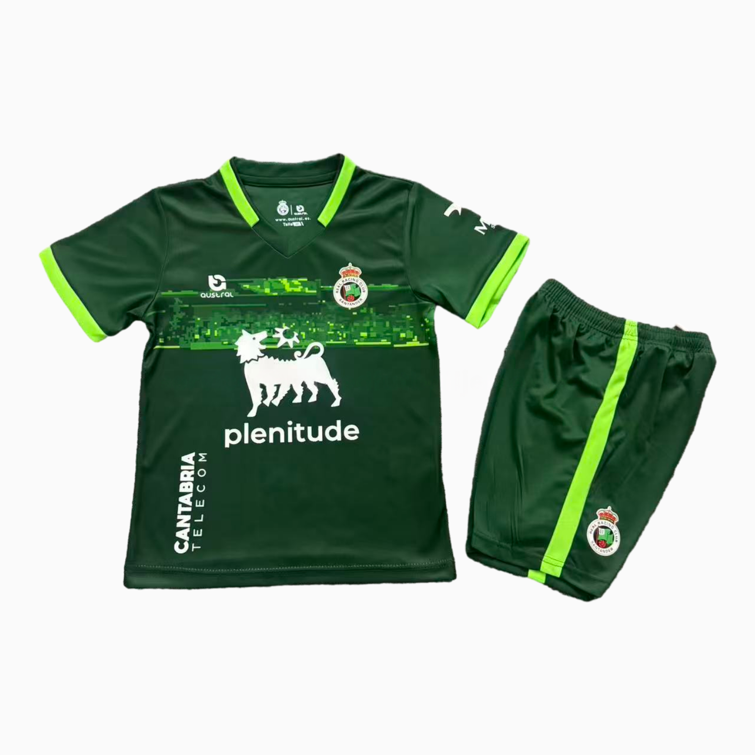 Racing de Santander 25-26 Away Green Kids Kit - UnitedFutballJersey