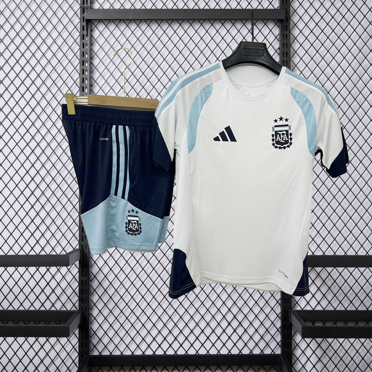 Argentina 2026 White Pre-Match Training Kids Kit - UnitedFutballJersey