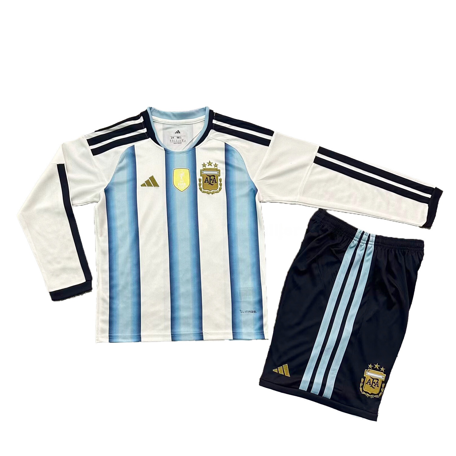 Argentina 2026 Home Long Sleeves Kids Kit - UnitedFutballJersey