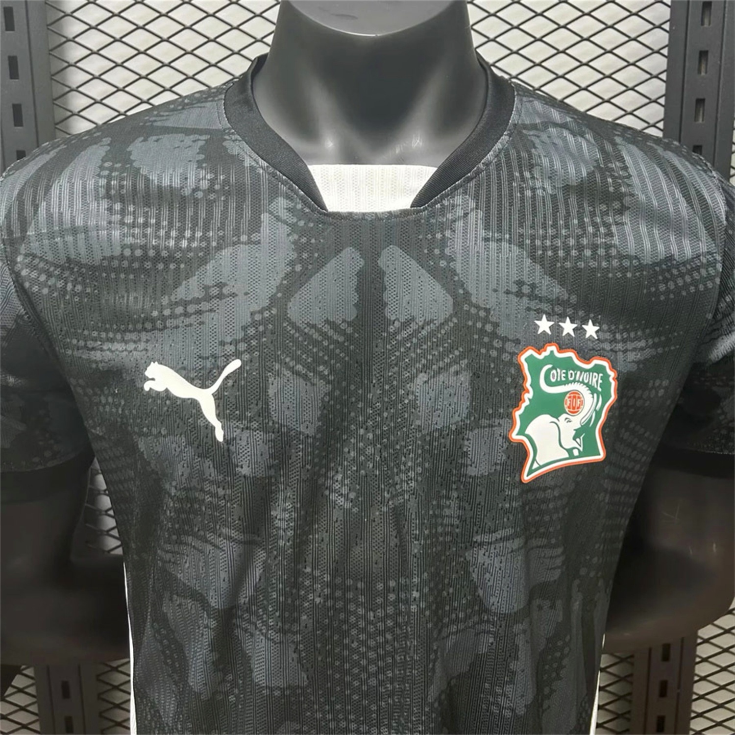 Ivory Coast 25-26 Goalkeeper Black Jersey - Player Version - UnitedFutballJersey