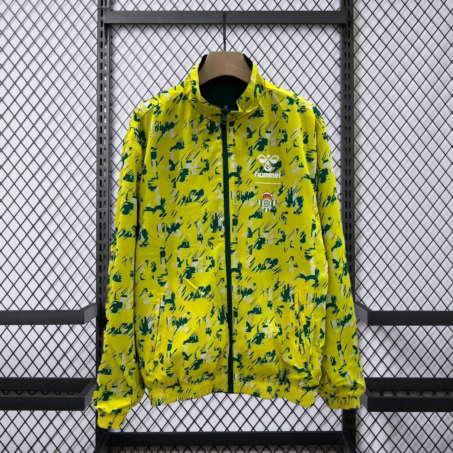 Real Betis 25-26 Double Sided Reversible Windbreaker - Green & Yellow - UnitedFutballJersey