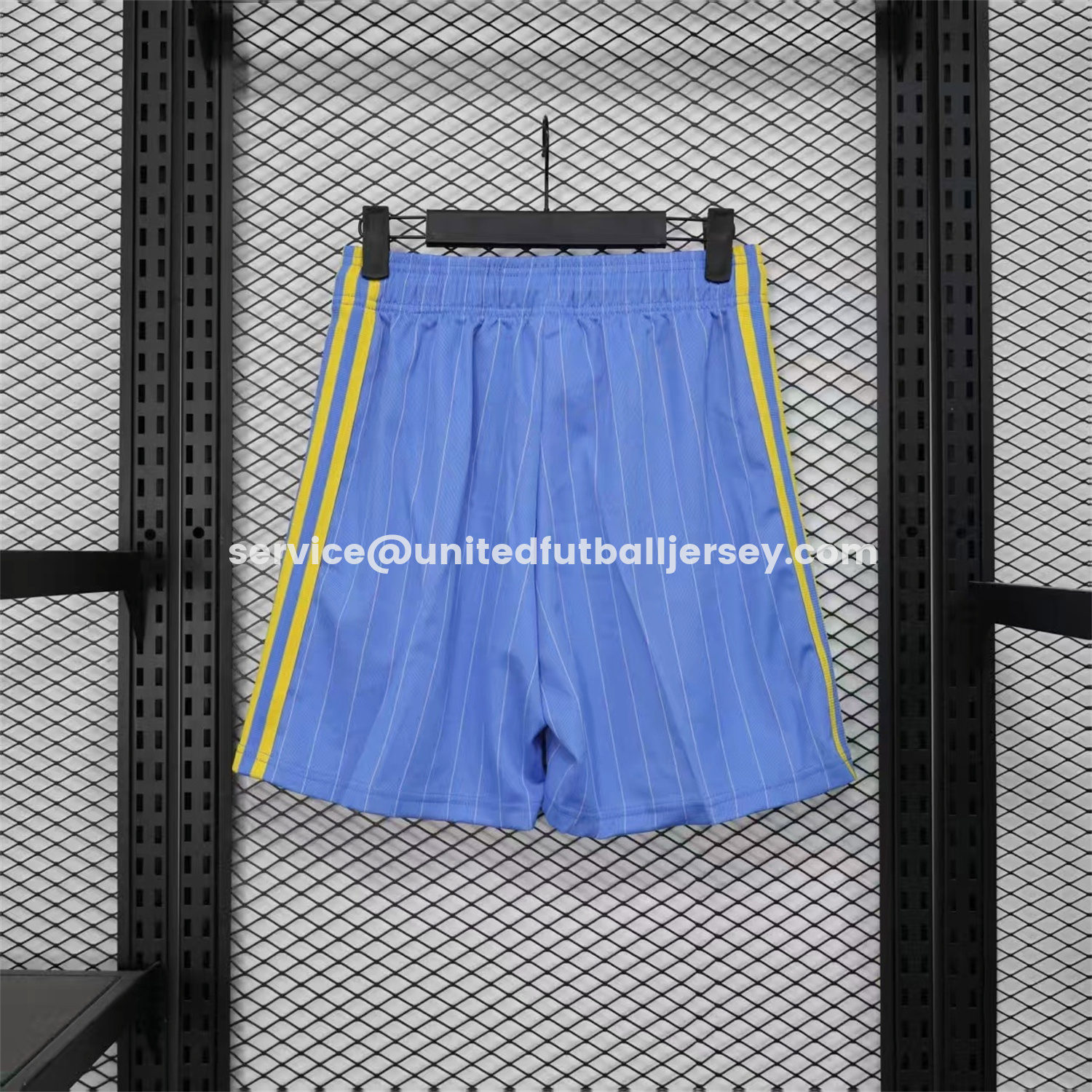 Manchester United 25-26 Trefoil Blue Travel Shorts - Player Version - UnitedFutballJersey