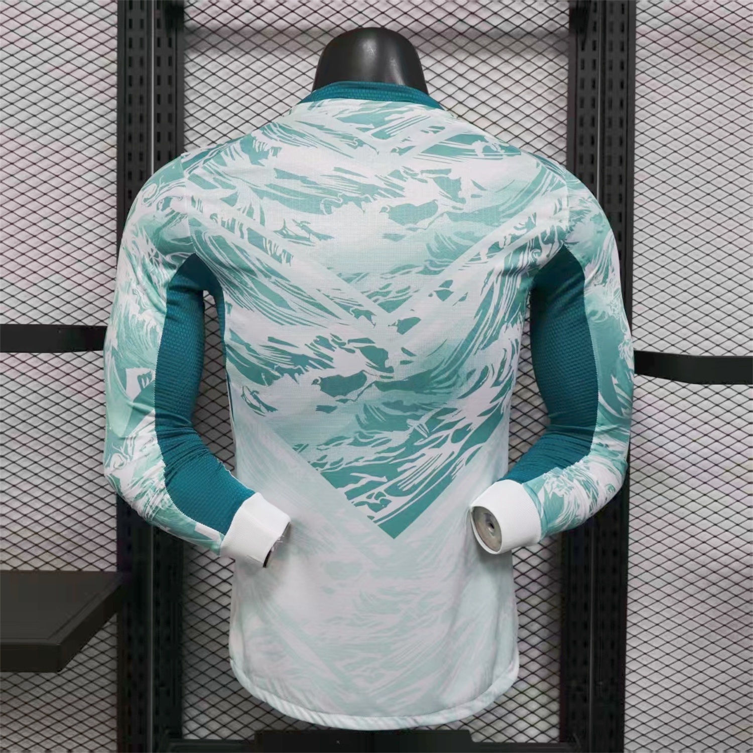 Portugal 2026 Away White And Cyan Long Sleeves Jersey - Player Version - UnitedFutballJersey