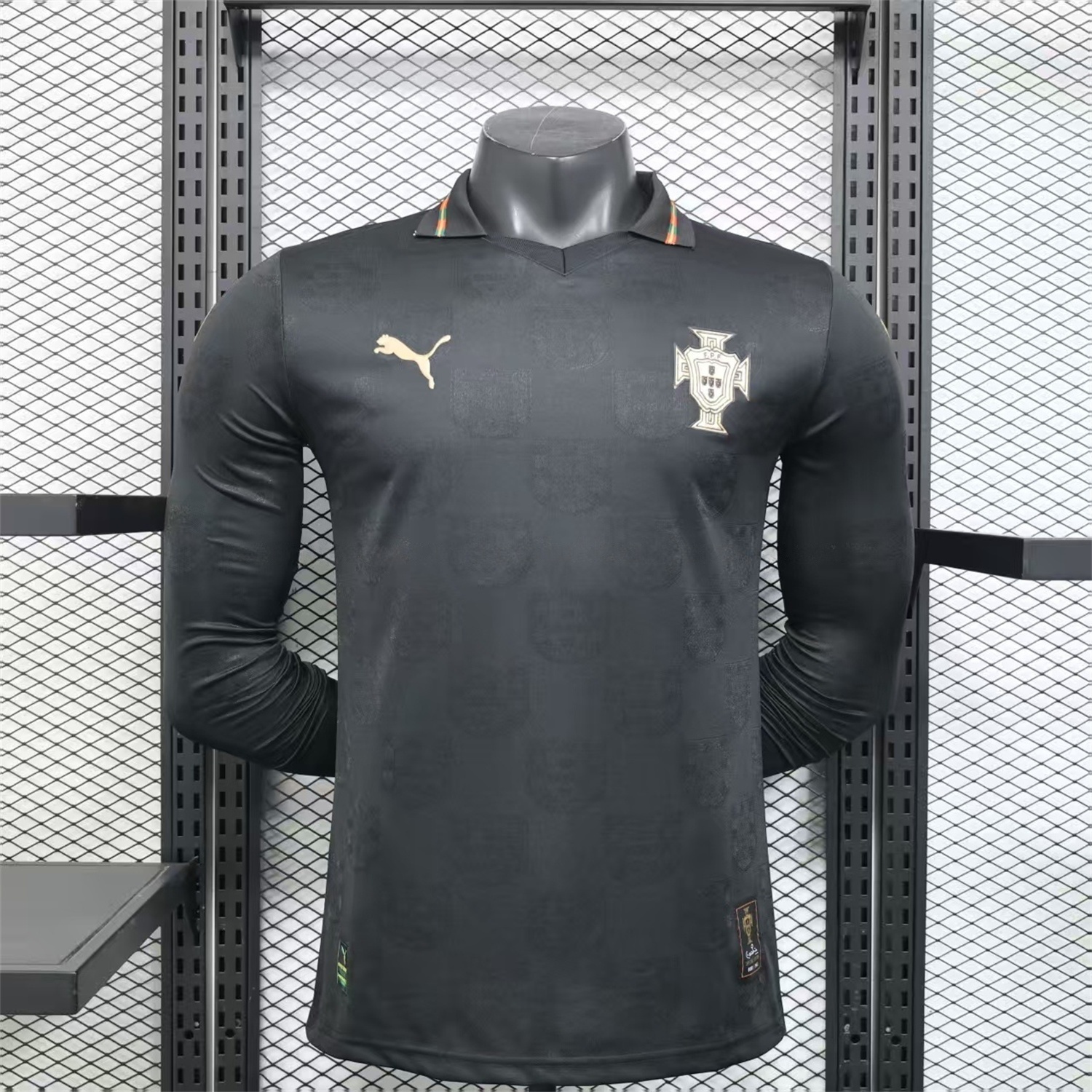 Portugal 2026 Away Black Long Sleeves Jersey - Player Version - UnitedFutballJersey