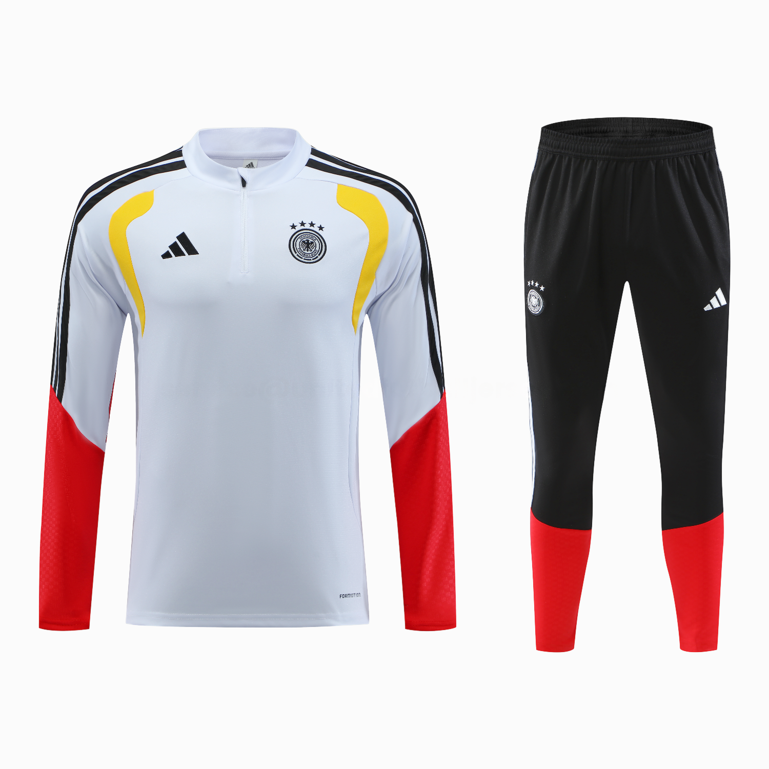 Germany 2026 Kids Long Sleeve Training Set - White Top & Pants - UnitedFutballJersey