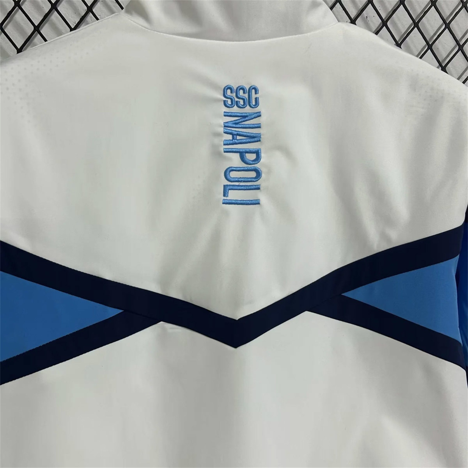 Napoli 25-26 Windbreaker Jacket - White And Blue - UnitedFutballJersey