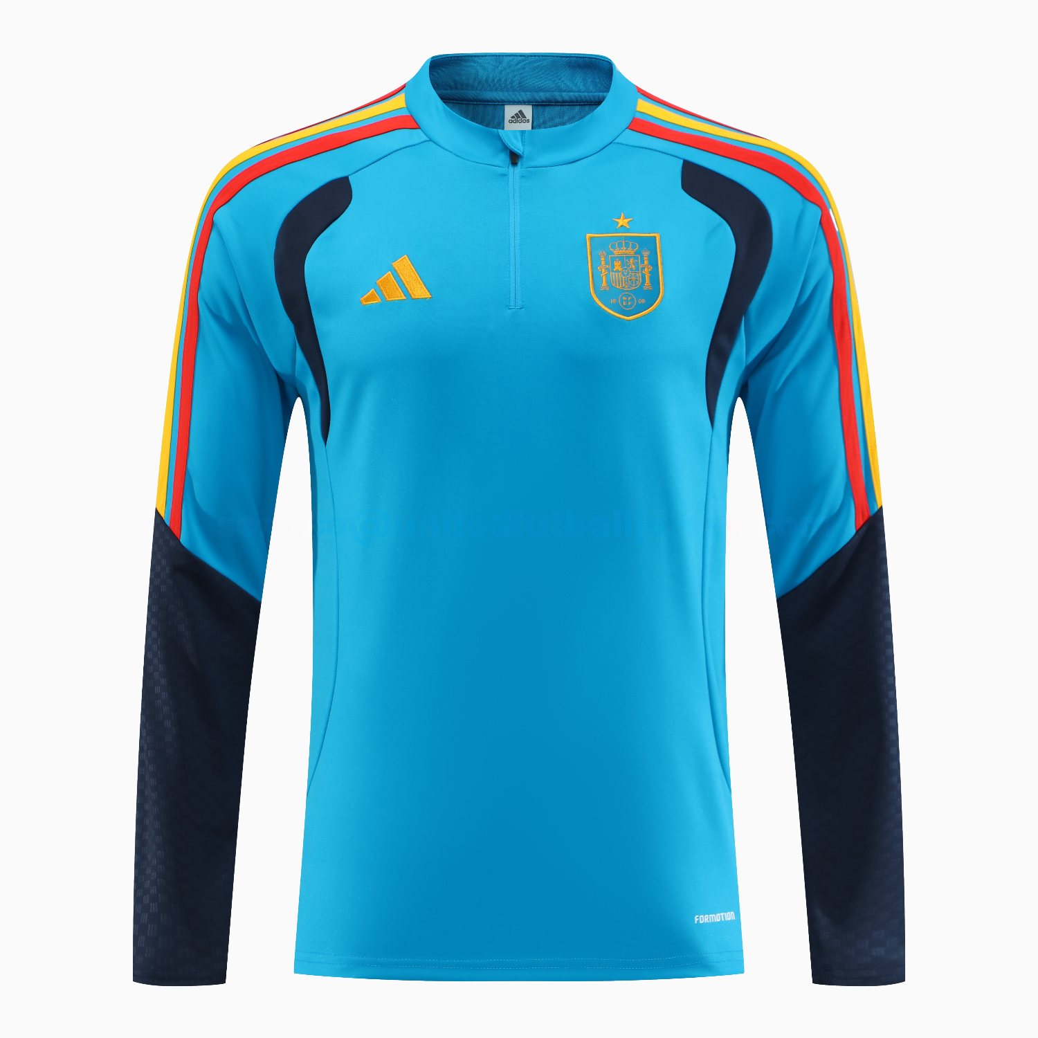 Spain 2026 Kids Long Sleeve Training Set - Light Blue Top & Pants - UnitedFutballJersey