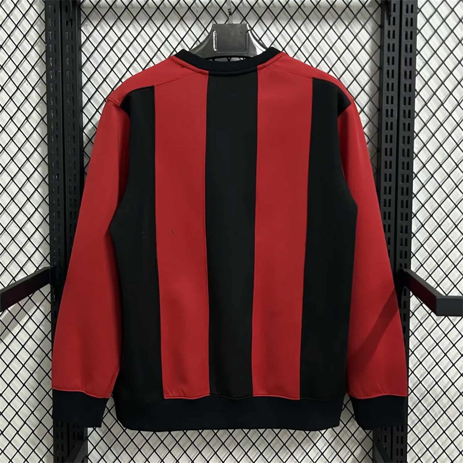 AC Milan Red Black Stripes Unisex Pullover Hoodieullover Hoodie - UnitedFutballJersey