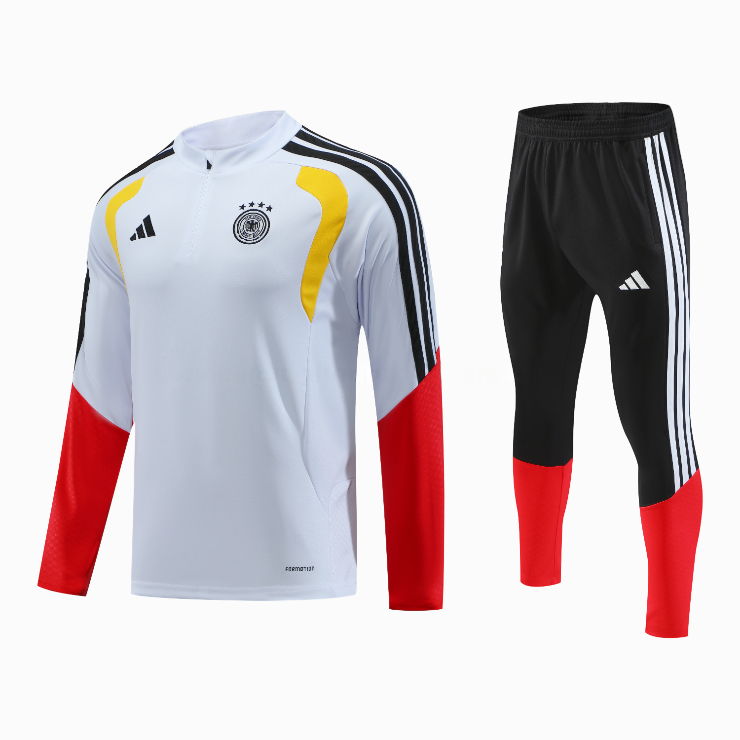 Germany 2026 Long Sleeve Training Set - White Top & Pants - UnitedFutballJersey