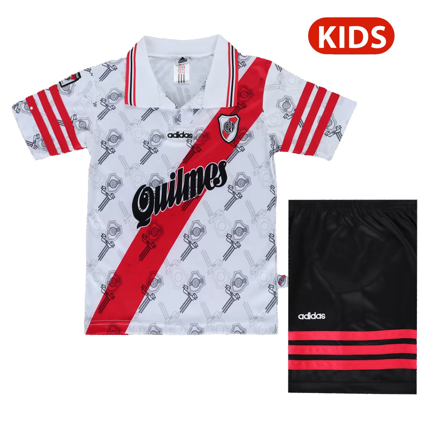 Retro River Plate 1996-97 Home Kids Kit - UnitedFutballJersey