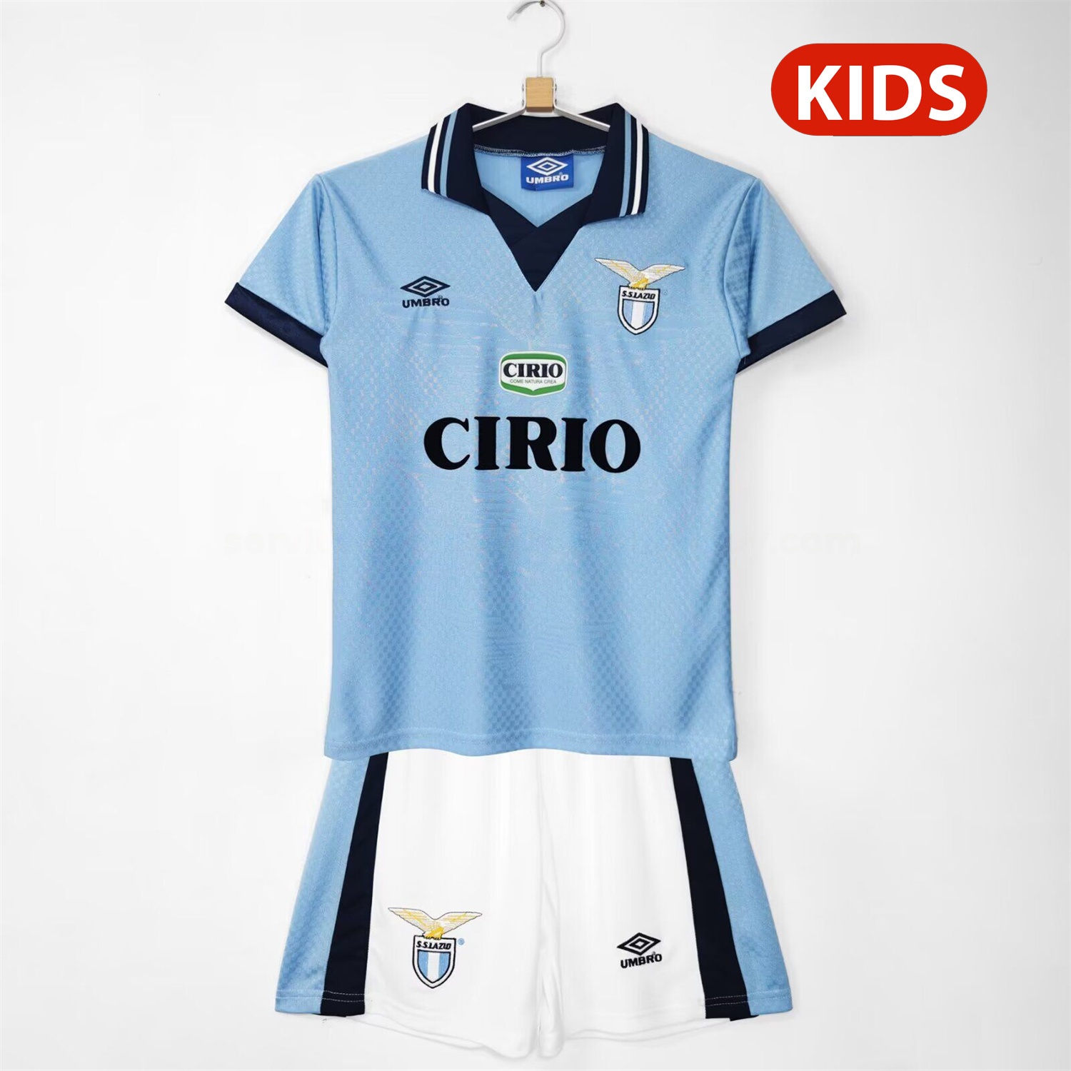 Retro Lazio 1996-97 Home Kids Kit - UnitedFutballJersey