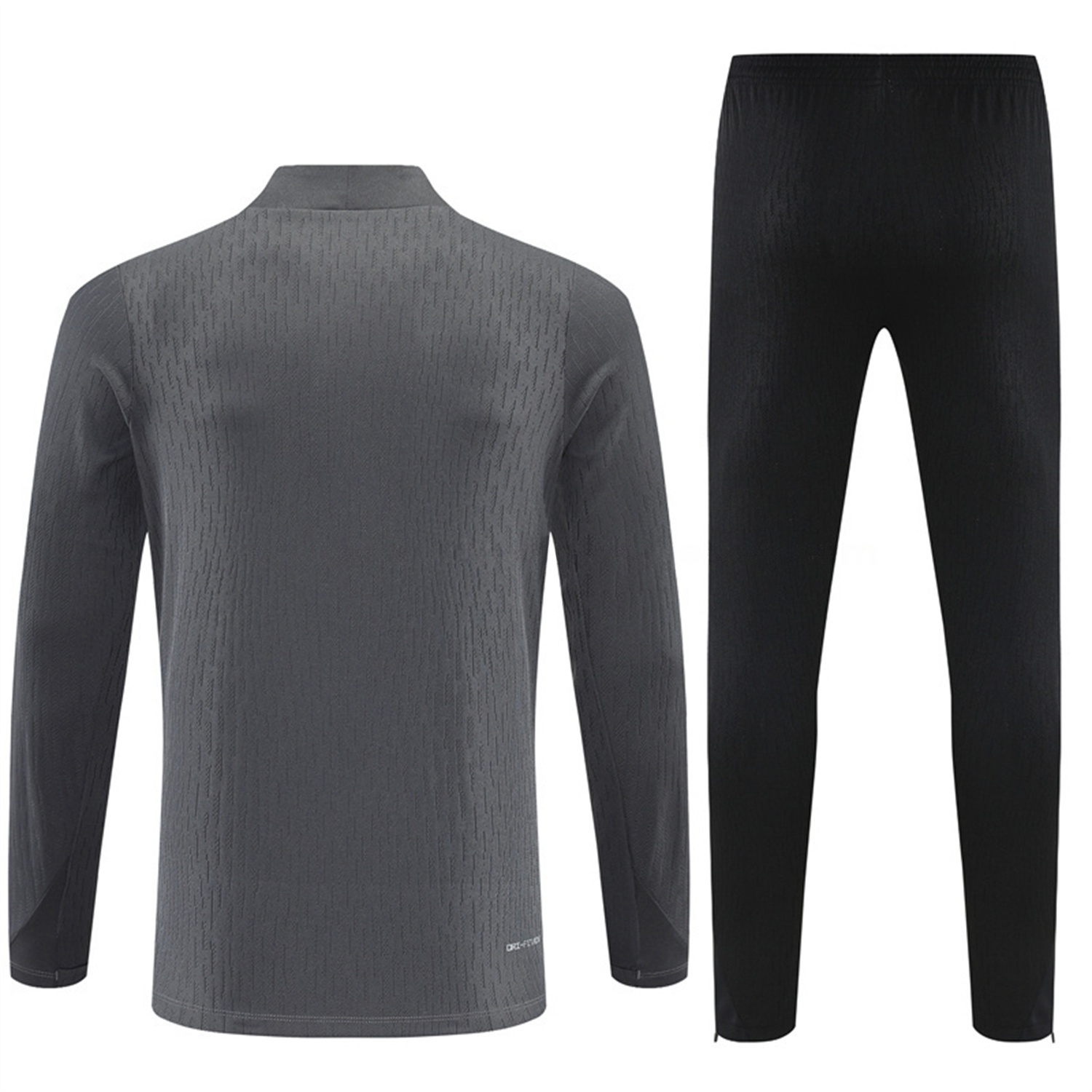 Barcelona 25-26 Kids Long Sleeve Training Set - Grey Top & Black Pants - UnitedFutballJersey