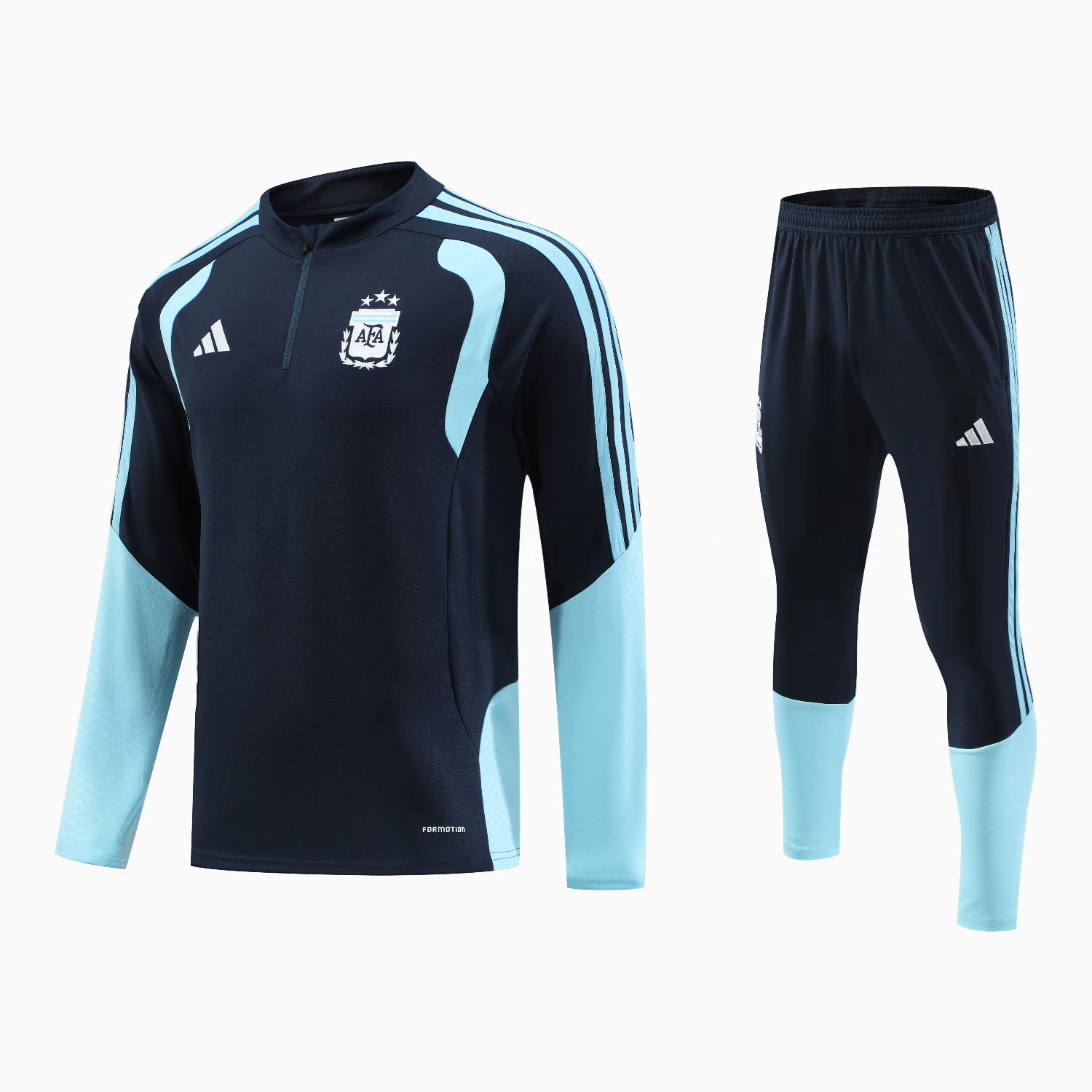 Argentina 2026 Long Sleeve Training Set - Blue Black Top & Pants - UnitedFutballJersey