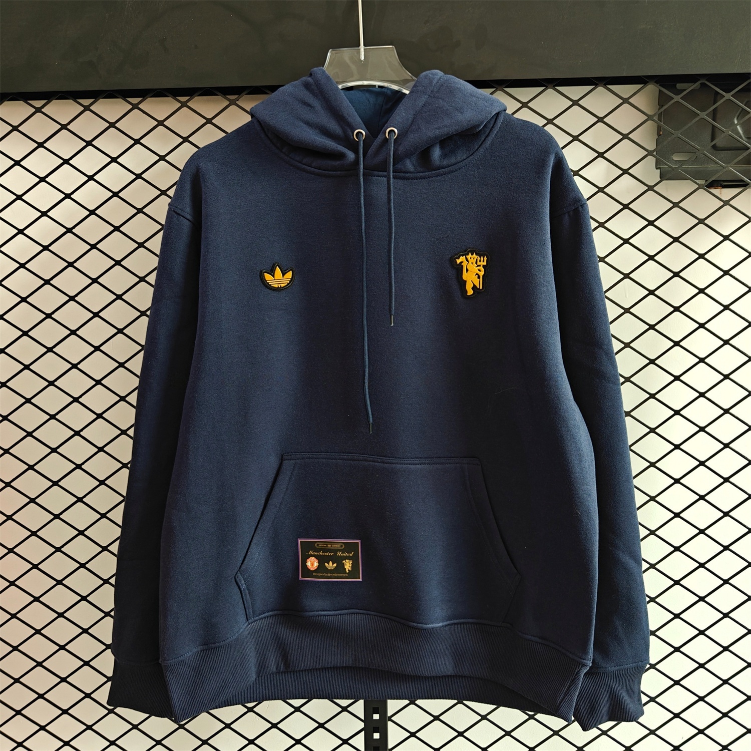 Manchester United 25-26 Originals Terrace Icon Unisex Pullover Hoodie with Yellow Logo - UnitedFutballJersey