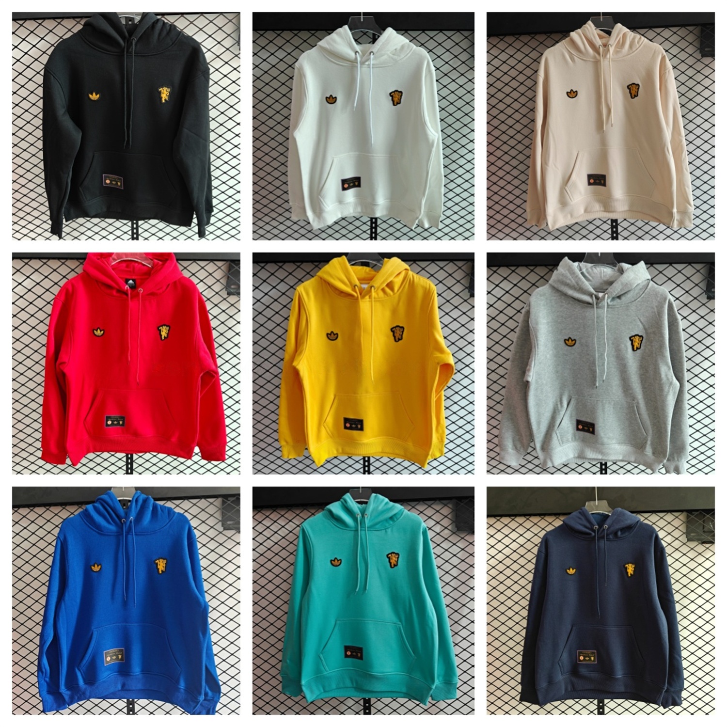 Manchester United 25-26 Originals Terrace Icon Unisex Pullover Hoodie with Yellow Logo - UnitedFutballJersey