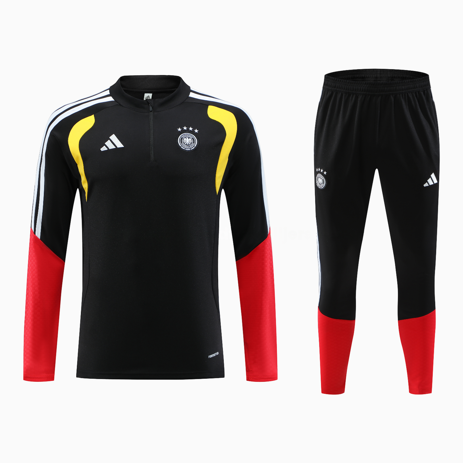 Germany 2026 Kids Long Sleeve Training Set - Black Top & Pants - UnitedFutballJersey