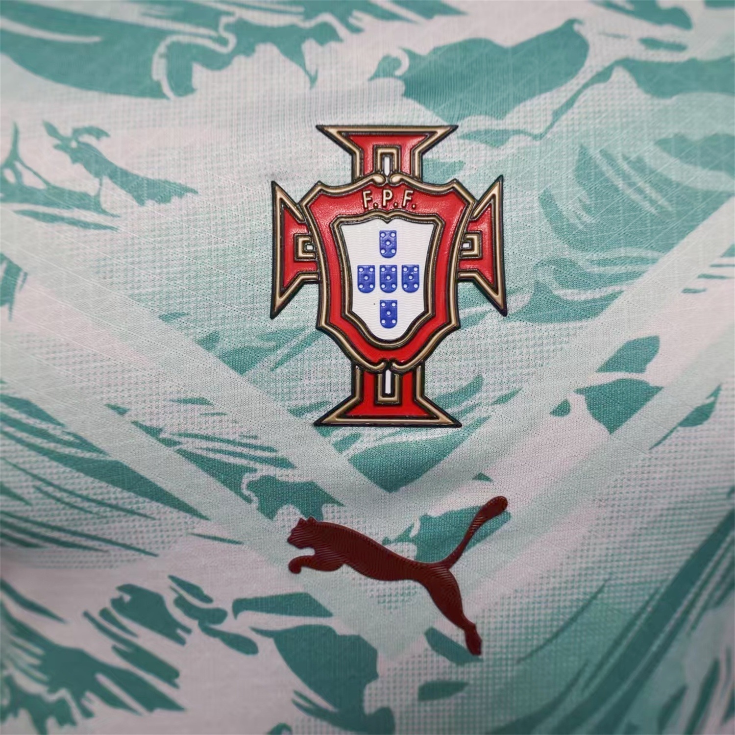 Portugal 2026 Away White And Cyan Long Sleeves Jersey - Player Version - UnitedFutballJersey