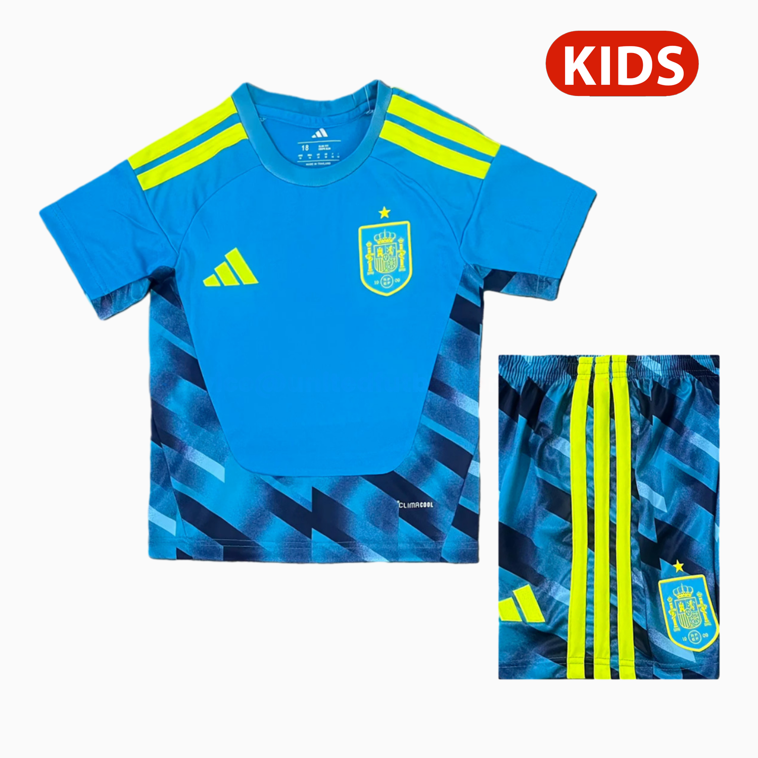 Spain 2026 Goalkeeper Blue Kids Kit - UnitedFutballJersey