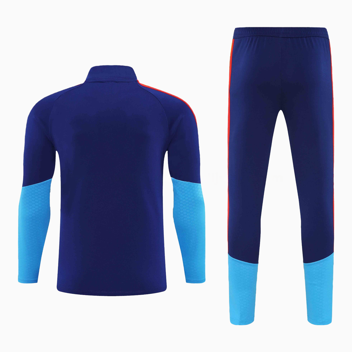 Spain 2026 Kids Long Sleeve Training Set - Deep Blue Top & Pants - UnitedFutballJersey