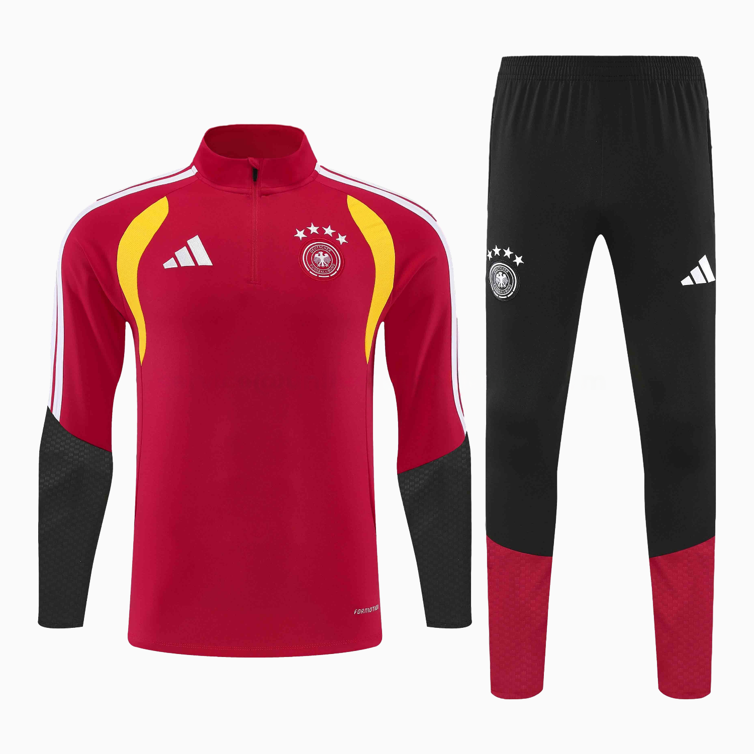 Germany 2026 Kids Long Sleeve Training Set - Red Top & Pants - UnitedFutballJersey