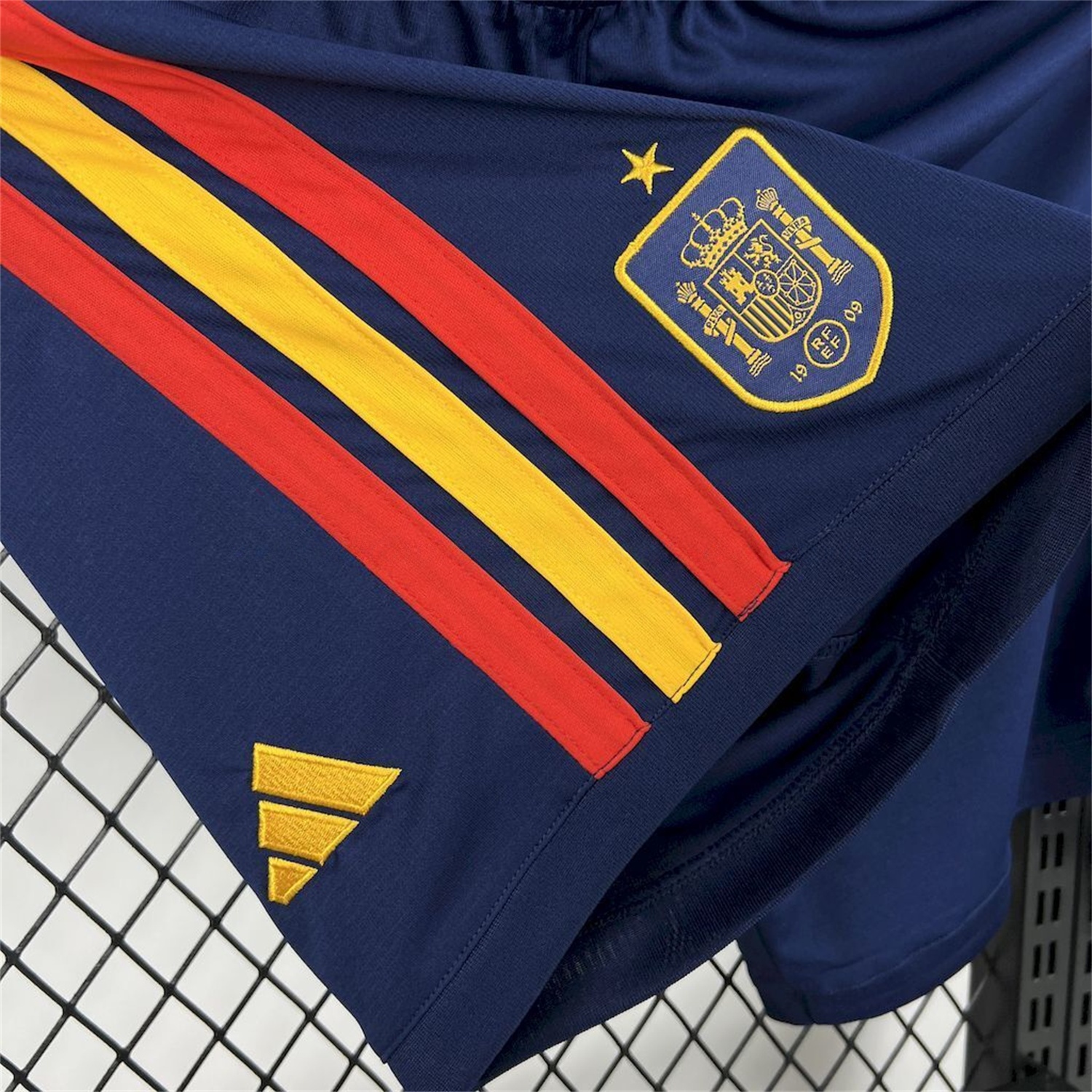 Spain 2026 Home Dark Blue Shorts - Fans Version - UnitedFutballJersey