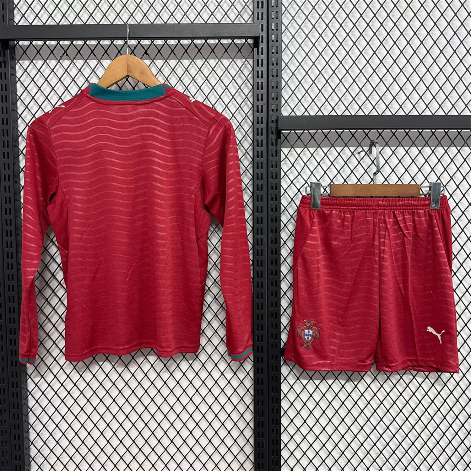 Portugal 2026 Home Long Sleeves Kids Kit - UnitedFutballJersey
