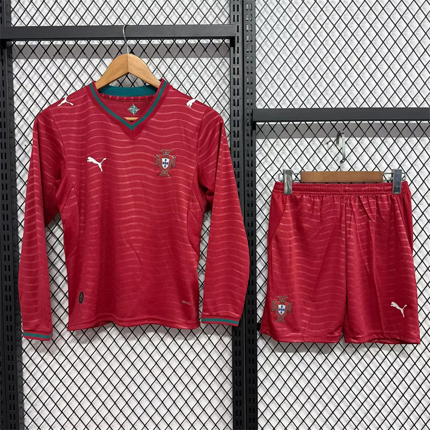 Portugal 2026 Home Long Sleeves Kids Kit - UnitedFutballJersey