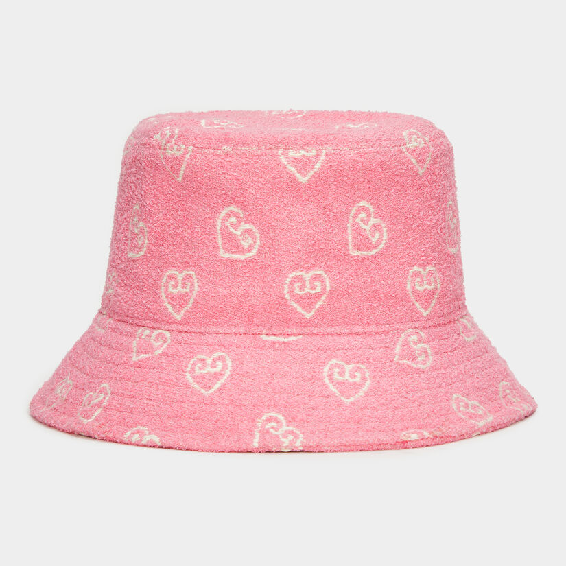 HEART G'S BOUCLÉ BUCKET HAT