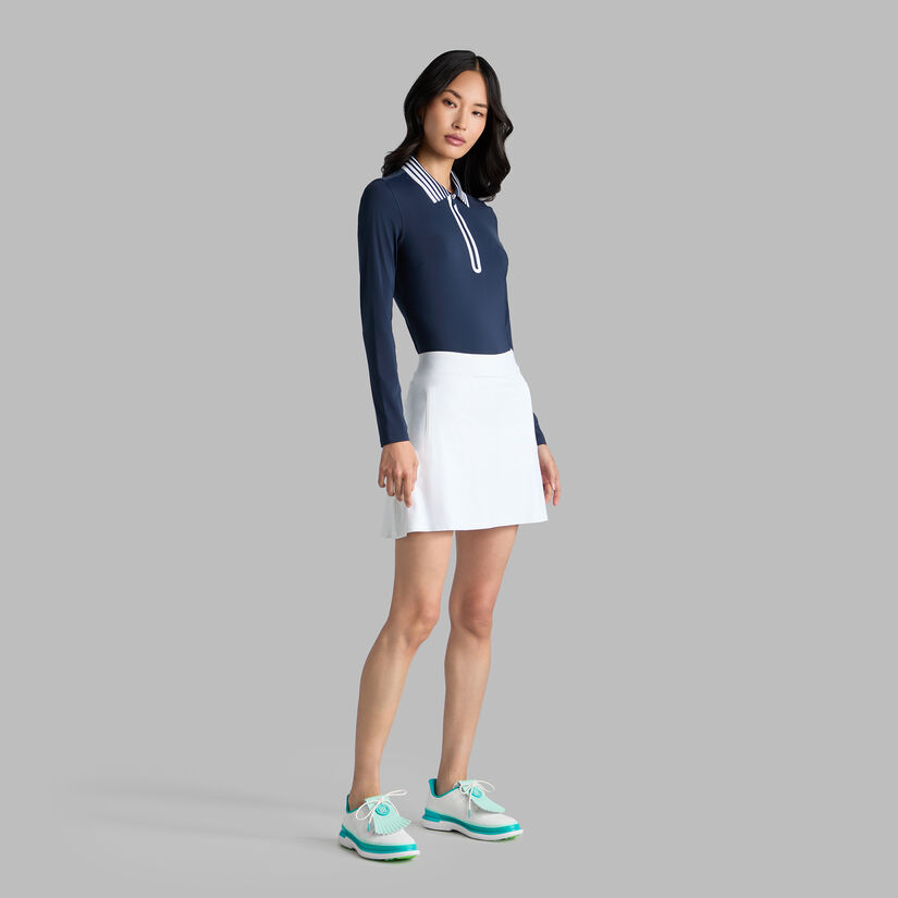 SILKY TECH NYLON QUARTER ZIP POLO