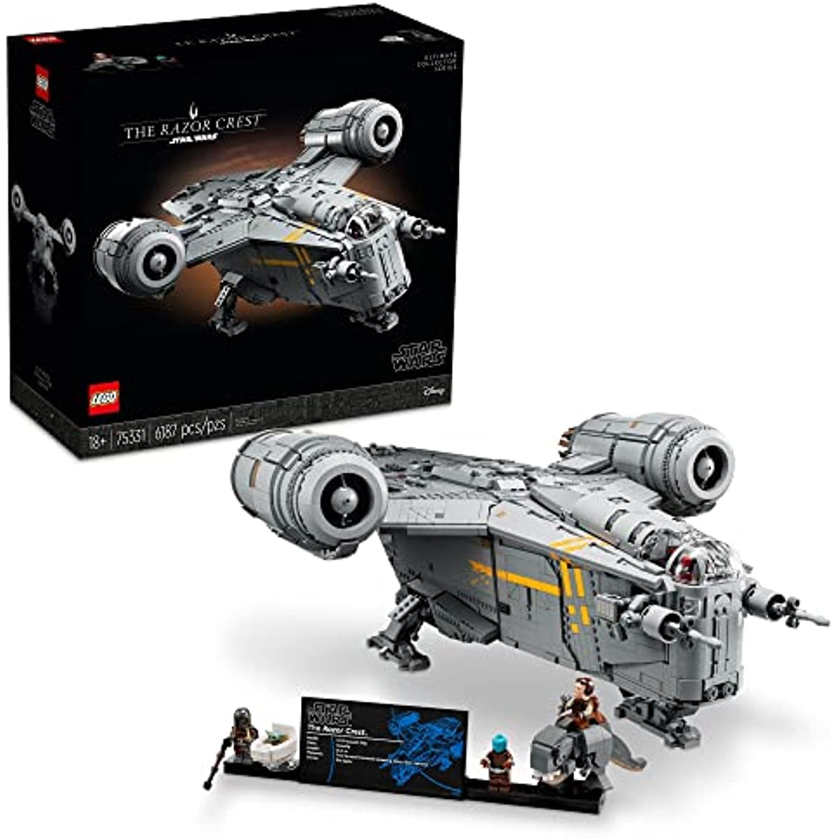 LEGO Star Wars The Razor Crest 75331 UCS Set, Ultimate Collectors Series Starship Model Kit for Adults, Large Iconic The Mandalorian Memorabilia Collectable