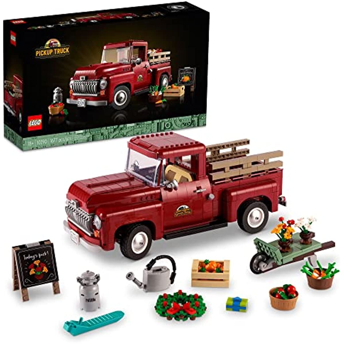 LEGO Icons Pickup Truck 10290 Building Set for Adults (1677 Pieces)