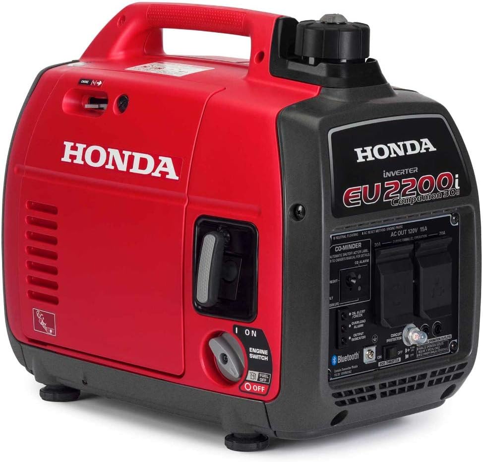 Honda EU2200I TAN1 2200-Watt 120-Volt Companion Super Quiet Portable Inverter Generator with CO-Minder - 49-Stat