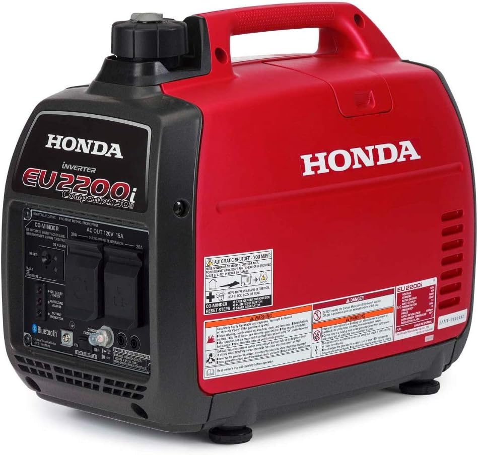 Honda EU2200I TAN1 2200-Watt 120-Volt Companion Super Quiet Portable Inverter Generator with CO-Minder - 49-Stat