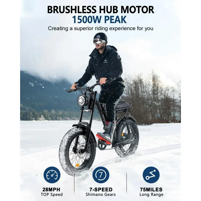 Ridingtimes Z8 Snow Ebikes for Adults, 20