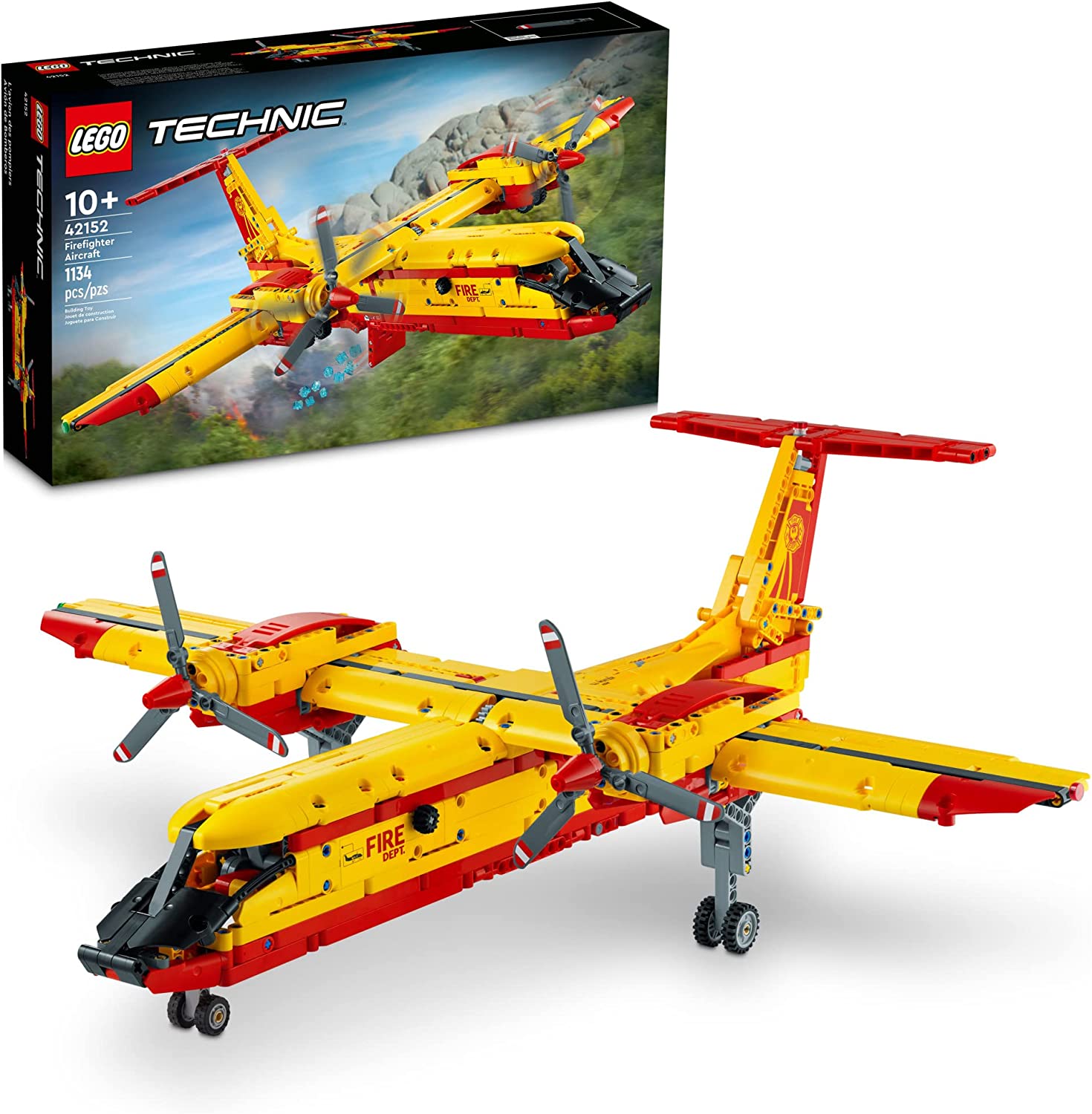 LEGO Technic Firefighter Aircraft 42152 Model Airplane Toy for Kids