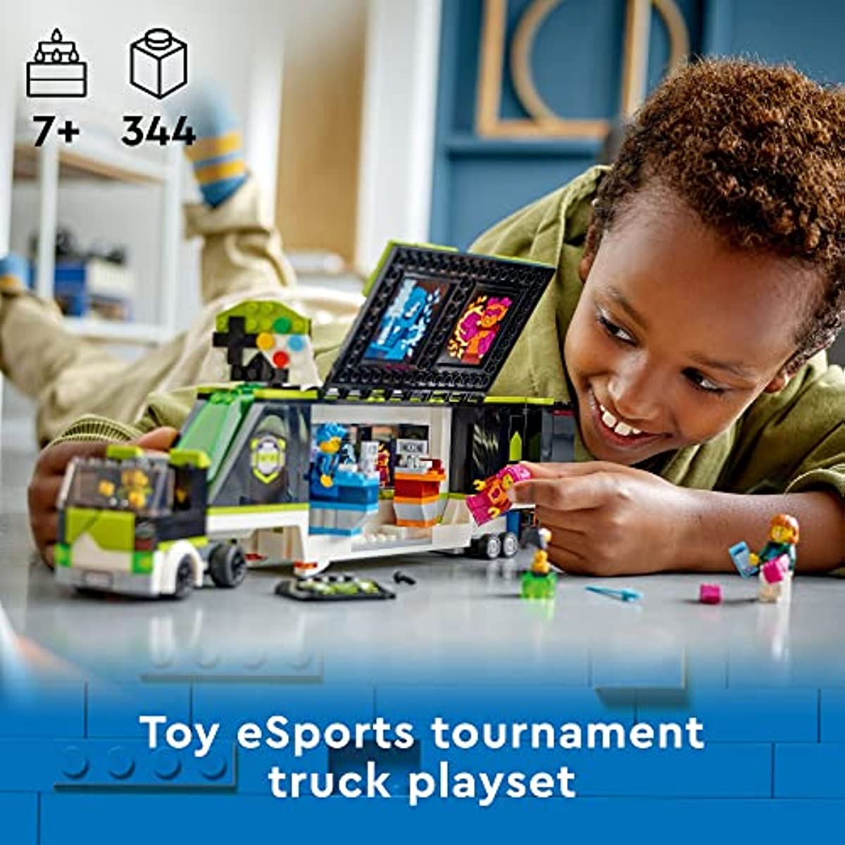LEGO City Gaming Tournament Truck 60388, Esports Vehicle Toy Set for Video Game Fans, Gamer Gifts for Kids, Boys, Girls Ages 7 Plus Years Old with Minifigures
