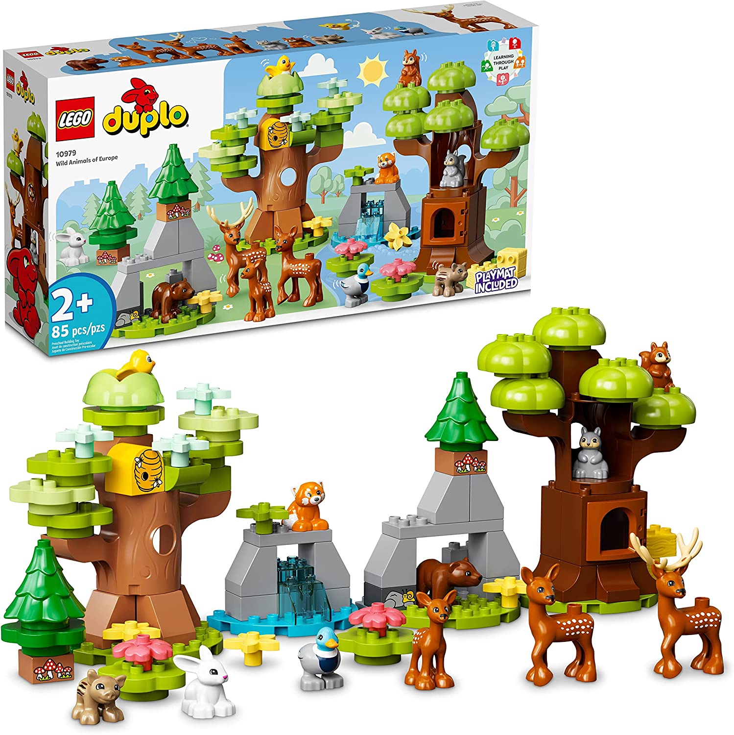 LEGO DUPLO Wild Animals of Europe 10979 Building Toy Set for Toddlers, Preschool Boys and Girls Ages 2-5 (85 Pieces)