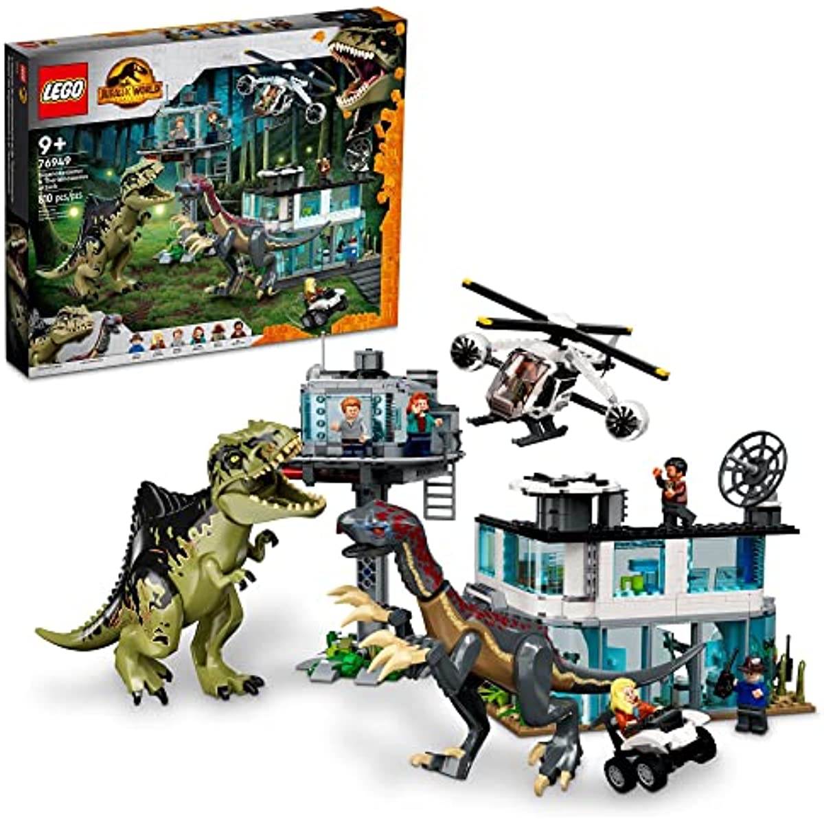 LEGO Jurassic World Dominion Giganotosaurus & Therizinosaurus Attack 76949 Building Toy Set for Kids, Boys, and Girls Ages 9+ (810 Pieces)