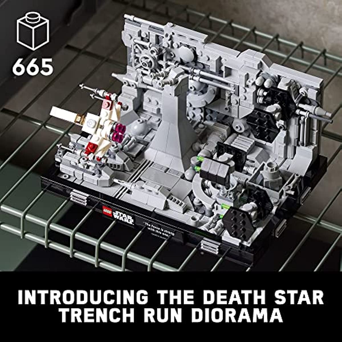 LEGO Star Wars Death Star Trench Run Diorama 75329 Set for Adults, Room Décor Memorabilia Gift with Darth Vader's TIE Advanced Fighter
