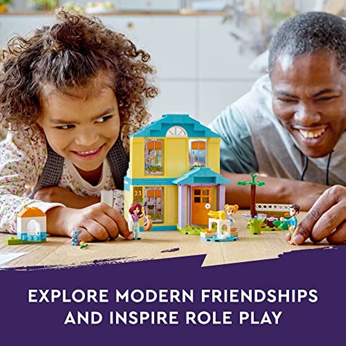 LEGO Friends Paisley's House 41724, Doll House Toy for Girls and Boys 4 Plus Years Old, Good Easter Gift Idea, Playset with Accessories Including Bunny Figure, Birthday Gift
