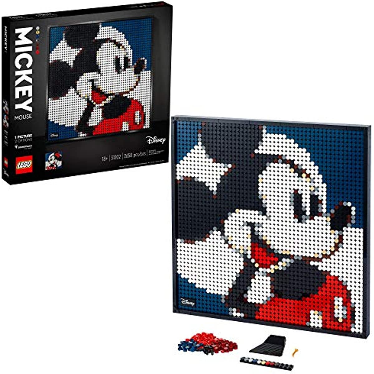 LEGO Art Disney's Mickey Mouse 31202 Craft Building Kit; A Wall Decor Set for Adults Who Love Creative Hobbies, New 2021 (2,658 Pieces)
