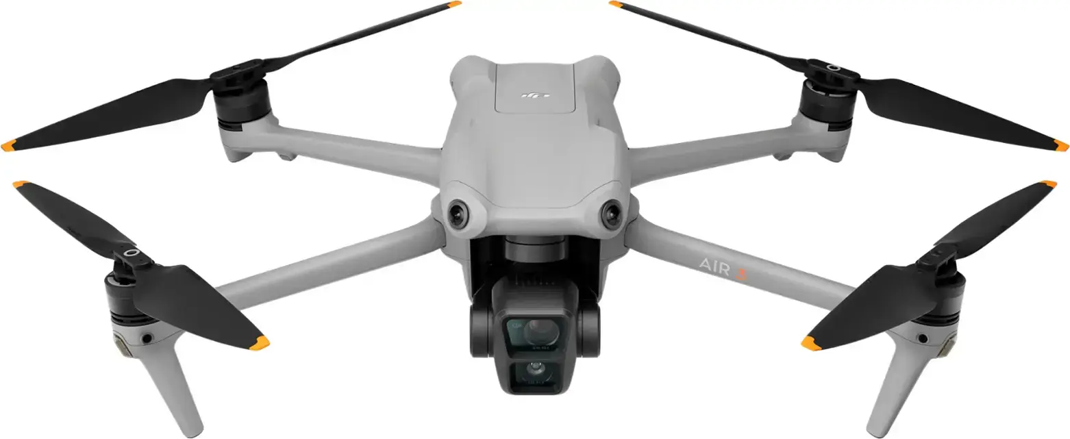 DJI - Air 3 Fly More Combo Drone and RC 2 Remote Control with Built-in Screen - Gray