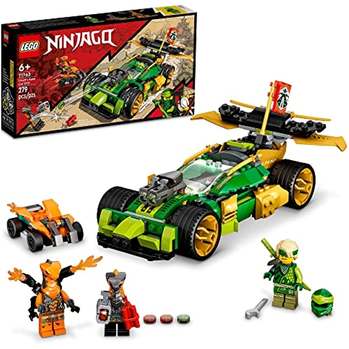 LEGO Ninjago Lloyd's Race Car EVO 71763 Building Toy Set for Kids, Boys, and Girls Ages 6+ (279 Pieces)